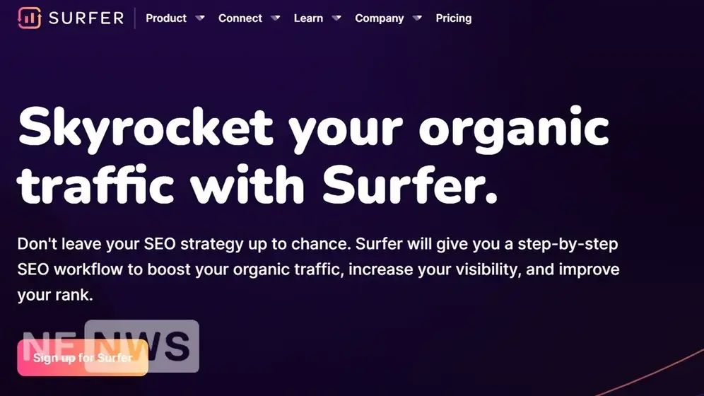 Surfer SEO – główna strona
