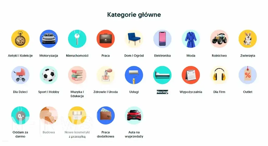 Користувачам OLX PL в Польщі доступні різні категорії