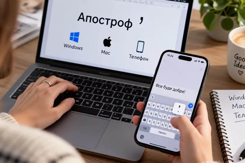 Апостроф на клавіатурі – як поставити у Windows, Mac, Android та iPhone