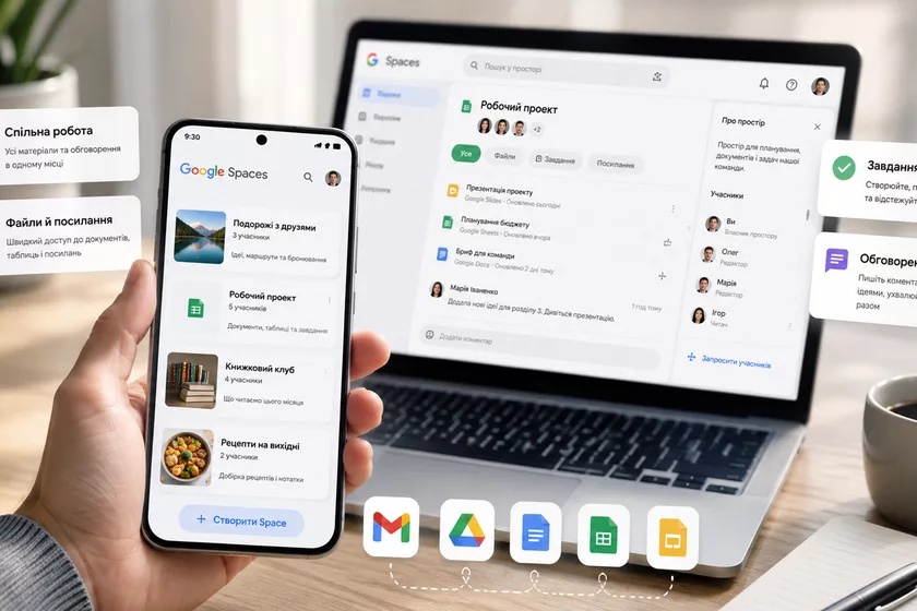 Google Spaces без технічного жаргону: як працює функція і коли вона справді корисна